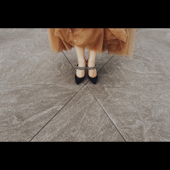 TORY BURCH CRYSTAL 90MM MULE PUMP (BLACK) - Picture 2 of 4